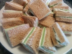 Cream cheese and cucumber